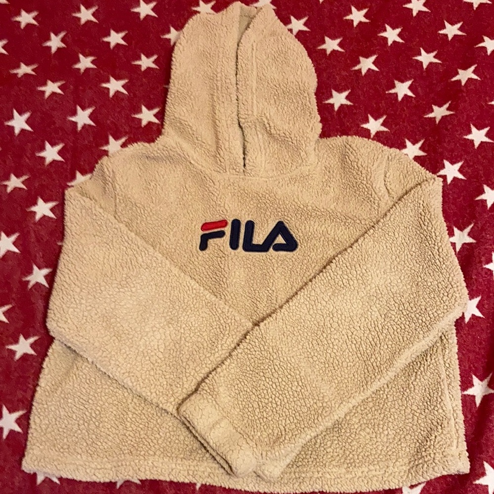 Brown teddy bear FILA sweatshirt